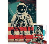 Puzzle rétro d'astronaute pour Adultes, 1000 pièces, améliore la mémoire, détend l'esprit, pièce de Collection Sharp Edge (38x26cm)