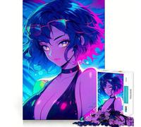 Puzzle rétro de 1000 pièces représentant Une Belle Fille d'anime, idéal pour Adultes et Adolescents À Construire Lentement et à apprécier Découpe précise Pièce de Collection (38x26cm)