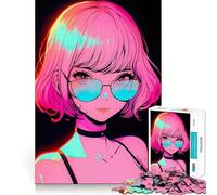 Puzzle rétro de 1000 pièces représentant Une Belle Fille d'anime, idéal pour Les Adolescents Un Jeu de réflexion Stimulant et Relaxant, Parfait comme Cadeau pour Les fêtes (38x26cm)