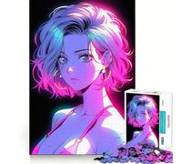 Puzzle rétro de 1000 pièces représentant Une Magnifique Fille d'anime idéal pour Adultes Stimule la mémoire Offre Un Divertissement paisible et Une qualité de découpe exceptionnelle Cadeau mémorable
