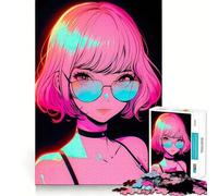 Puzzle rétro de 1000 pièces représentant Une Magnifique Fille d'anime, idéal pour Les Adolescents Un Cadeau d'anniversaire de qualité supérieure pour stimuler la mémoire et se détendre (50x75cm)
