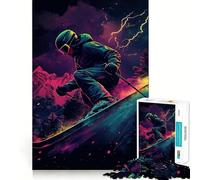 Puzzle rétro de 1000 pièces sur Le thème du Ski, idéal pour Les Adolescents Jeu de logique et de réflexion, Passe-Temps apaisant, Bords Lisses, Cadeau de qualité supérieure (38x26cm)