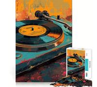 Puzzle rétro en Vinyle 1000 pièces pour Adultes Stimule la mémoire, Jeu en Groupe, Bords Nets, Cadeau élégant (38x26cm)