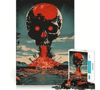 Puzzle rétro Explosion de crânes de 1000 pièces pour Adultes stimule la mémoire, soulage l’anxiété, Bords précis, Surprise de Noël (38x52cm)