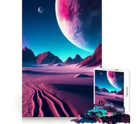 Puzzle rétro-futuriste désert de 1000 pièces pour Adolescents Jeu de réflexion et de création Collective Objet de Collection aux découpes nettes (38x52cm)