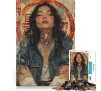 Puzzle rétro Japonais de 1000 pièces pour Adultes, idéal pour développer sa mémoire et se détendre Design d'assemblage et Collection d'art (38x52cm)