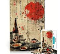 Puzzle rétro Japonais Ramen 1000 pièces pour Adolescents Jeu de logique et de Train Loisirs Amusants Découpe Lisse Cadeau spécial (38x52cm)