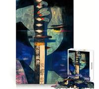 Puzzle rétro Katana Geisha 1000 pièces pour Adolescents Renforce la mémoire, apaise et détend, Bords Lisses, (38x52cm)