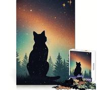 Puzzle rétro Kitty Nebula 1000 pièces pour Adolescents, Jeu de logique mentale, Silencieux et précis, idéal pour Les vœux de Noël (50x75cm)