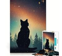 Puzzle rétro Kitty Nebula pour Adolescents 1000 pièces Recall Upgrade Calm Relax Clear Cut Art Collection Piece (38x52cm)