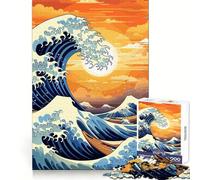 Puzzle rétro La Grande Vague de 1000 pièces pour Adultes, Jeu de réflexion, Divertissement d'intérieur, Bords précis, Objet de Collection 38x52cm