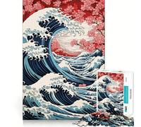 Puzzle rétro La Grande Vague pour Adolescents, 1000 pièces, Jouet Intelligent et apaisant, découpe Facile, 38x26cm