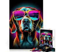 Puzzle rétro Labrador 1000 pièces pour Adultes Stimule la mémoire Divertissement décontracté Bords Nets Cadeau Classique (50x75cm)