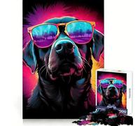 Puzzle rétro Labrador pour Adolescents 1000 pièces Recall Upgrade Calm Relax Clear Cut Art Collection Piece (38x26cm)