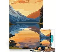 Puzzle rétro Montagne Vintage 1000 pièces pour Adolescents, Jeu de logique Pure, détente, découpe Nette, Belle œuvre d'art (38x26cm)