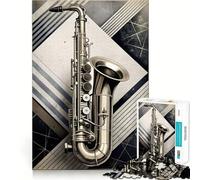 Puzzle rétro Musical de 1000 pièces pour Adultes, Jeu intellectuel, Divertissement apaisant, découpe précise, Cadeau de Noël (38x26cm)