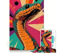 Puzzle rétro Serpent, 1000 pièces, Motif Serpent, pour Adultes Découpe Lisse, idéal pour Un Cadeau Classique (38x26cm)