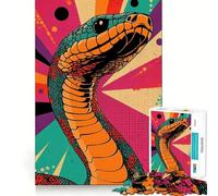 Puzzle rétro Serpent 1000 pièces pour Adultes, Jeu de logique Fine, Loisirs, Bords Nets, Objet de Collection (50x75cm)