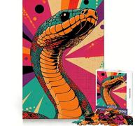 Puzzle rétro Serpent 1000 pièces pour Adultes, Jeu de logique Fine, Loisirs, Bords Nets, Objet de Collection (50x75cm)
