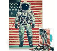 Puzzle rétro Spatial de 1000 pièces pour Adultes et Adolescents, Jeu intellectuel, à Partager à la Maison, qualité et découpe Classique (50x75cm)