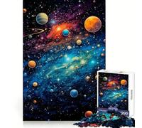 Puzzle rétro Spatial Difficile de 1000 pièces pour Adultes, Jeu intellectuel, Moment de détente, découpe de qualité, Cadeau Exquis (50x75cm)