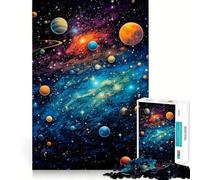 Puzzle rétro Spatial pour Adultes, 1000 pièces, Jeu de réflexion, Anti-anxiété, Objet de Collection aux découpes soignées (38x52cm)