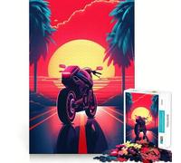 Puzzle rétro synthwave de 1000 pièces pour Adolescents, Jeu de logique Solide, Moments en Famille, Bords Nets, Surprise chaleureuse (38x52cm)