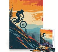 Puzzle rétro VTT 1000 pièces pour Adolescents Renforce la mémoire Paisible et Amusant Qualité supérieure (38x26cm)