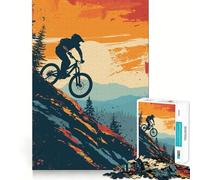 Puzzle rétro VTT 1000 pièces pour Adultes Détection des Souvenirs, Stimulation mentale, détente, découpe Lisse Cadeau d'anniversaire (50x75cm)