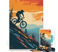 Puzzle rétro VTT Difficile pour Adultes 1000 pièces Souvenirs, Boost, Silencieux, Calme, Découpe Lisse, Cadeau Classique (38x52cm)