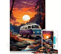 Puzzle rétro VW Bus Mountain Ride pour Adolescents, 1000 pièces, pour stimuler la mémoire, Moments de sérénité, Cadeau d'anniversaire de qualité supérieure (38x26cm)