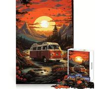 Puzzle rétro VW Bus Mountain Ride pour Adultes, 1000 pièces, améliore la mémoire, détend l'esprit, pièce de Collection Sharp Edge (38x26cm)