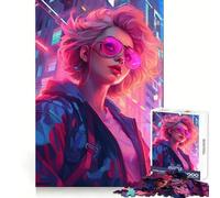 Puzzle Retrowave Horizon 1000 pièces pour Adultes Stimulation de la mémoire et réduction de l'anxiété Cadeau Artistique à Assembler (38x52cm)