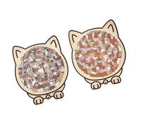 Puzzle réutilisable en bois pour chats, moderne, A | 135 pièces avec mélange de couleurs esthétique moderne en bois naturel pour un jeu de développement cognitif