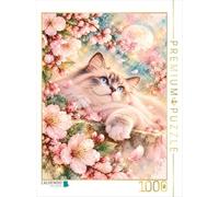 Puzzle · Rêve de Fleurs de Cerisier » sur l'épaule | un élégant chat Ragdoll · Un magnifique motif représentant un… · 1000 pièces · Format assemblé 64 × 48 cm · CALVENDO Puzzle