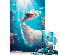 Puzzle Rêve sous-Marin pour Adolescents 1000 Pièces Jeu Stimulant l'esprit Assemblage Solide et Sécurisé Activité de Partage en Famille (38x26cm)