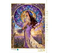 Puzzle · Rêves de Lavande à la Fin de l'été | Portrait Art nouveau dans le style d'Alphonse Mucha · 1000 pièces · Format assemblé 64 × 48 cm · CALVENDO Puzzle
