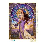 Puzzle · Rêves de Lavande à la Fin de l'été | Portrait Art nouveau dans le style d'Alphonse Mucha · 2000 pièces · Format assemblé 90 × 67 cm · CALVENDO Puzzle