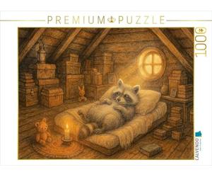 Puzzle · Rêveur de Grenier - Le Petit Raton Laveur | Un motif du calendrier Chez soi chez les petits · Une année ple… · 1000 pièces · Format assemblé 64 × 48 cm · CALVENDO Puzzle