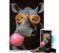 Puzzle Rhino Bubblegum pour Adultes, 1000 pièces, améliore la mémoire, détend l'esprit, pièce de Collection Sharp Edge (38x52cm)
