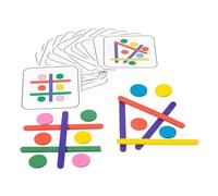 Puzzle,Rich Card Patterns Intelligence Game avec Six bâtons de Couleurs | Jouet d'intelligence éducative, Cadeau éducatif de Jouet de Casse-tête en Bois pour des garçons d'filles