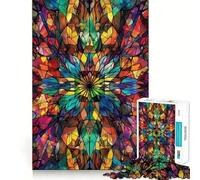 Puzzle Rigide à Motif vitrail pour Adultes, 1000 pièces, Jouet Intelligent et Amusant, découpe précise, Cadeau Artistique 38x52cm