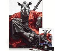 Puzzle Rinho Samurai Katana pour Adultes, 1000 pièces, Casse-tête, Loisirs Domicile, Image Assembler, Cadeau d'anniversaire (38x52cm)