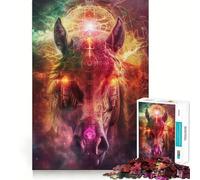 Puzzle rituel du Cheval Antique 1000 pièces Jeu de mémorisation Découpe Laser de qualité supérieure Activité captivante pour des soirées tranquilles (50x75cm)