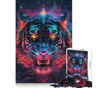 Puzzle rituel du Tigre Antique 1000 pièces pour Adolescents, développement de la réflexion et évasion, Bords Nets, Cadeau de Noël (38x52cm)