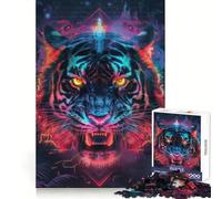 Puzzle rituel du Tigre Antique 1000 pièces pour Adultes Stimulation Cognitive Évasion paisible Découpe Nette Cadeau saisonnier (38x26cm)