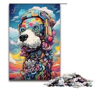 Puzzle Robot Caniche 1000 pièces par SplattersLots de Puzzles épais et colorés pour Adultes liste de souhaits de Noël avec Père Noël pour Adolescents de 14 Ans et Plus 75 x 50 cm