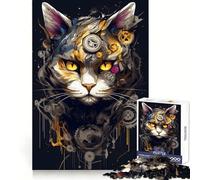 Puzzle Robot Chat Difficile pour Adultes 1000 Pièces Jeu de Logique Fine Amusant et Calme Bords Nets (38x52cm)