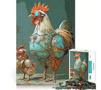 Puzzle Robot Chicken pour Adolescents 1000 pièces, thème Recall Upgrade, décoration Murale apaisante et Amusante aux découpes nettes (38x26cm)