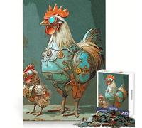Puzzle Robot Chicken pour Adultes, 1000 pièces, pour stimuler Le Cerveau et se détendre, Collection d'œuvres d'art aux Bords précis (38x52cm)